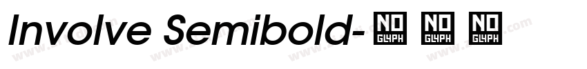 Involve Semibold字体转换